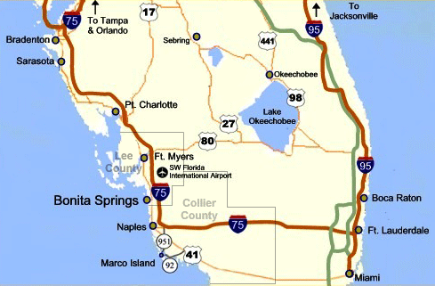 Southwest Florida map
